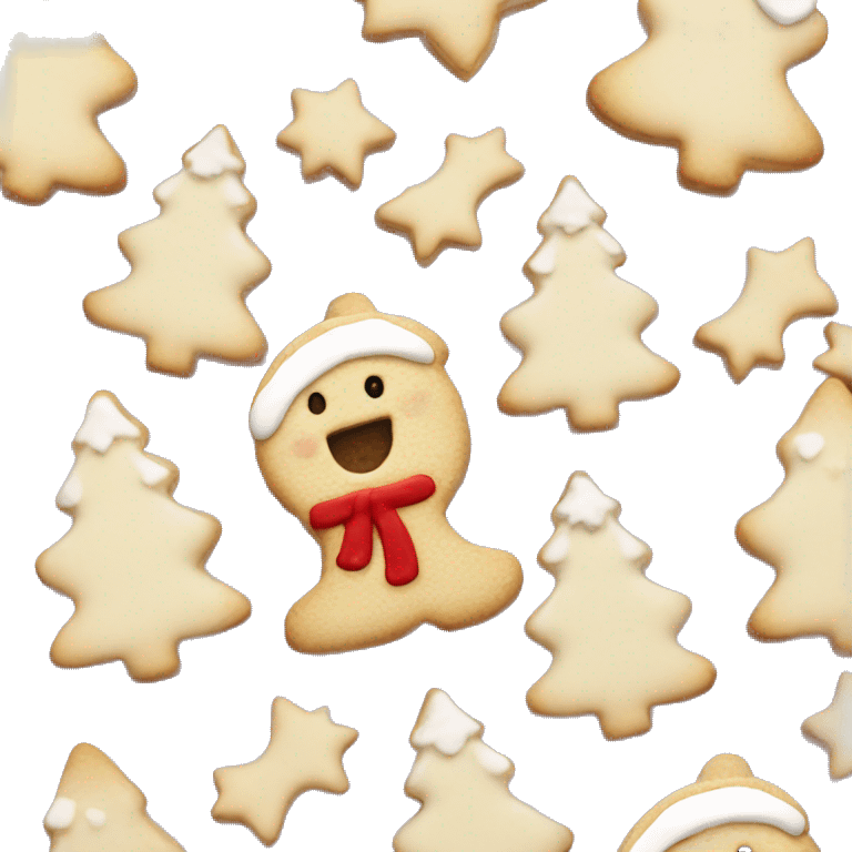 christmas sugar cookie, cute, aesthetic emoji