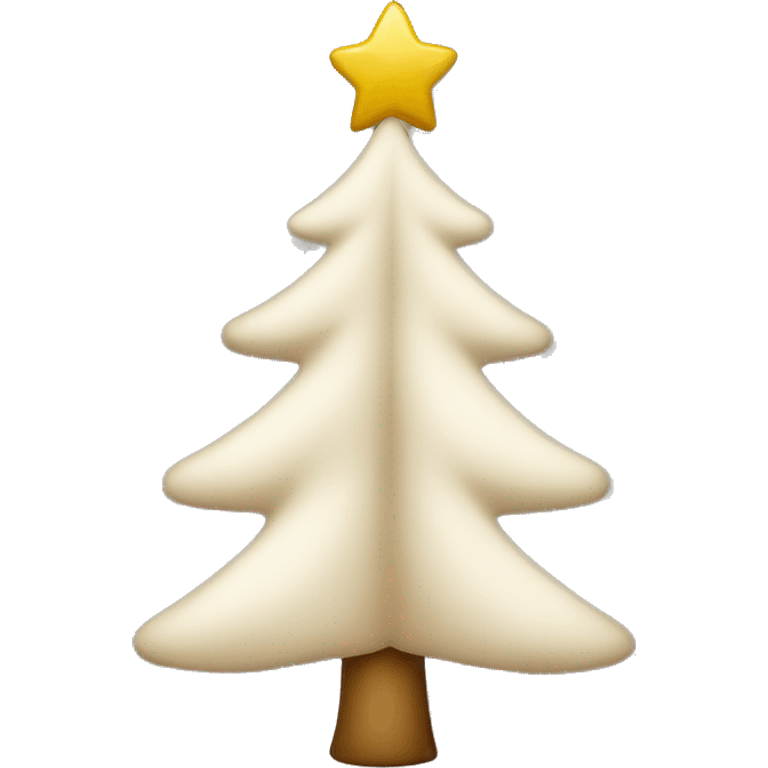 cute white beige christmas tree emoji