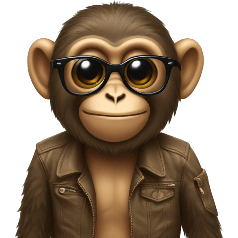 Monkey with ray-ban emoji