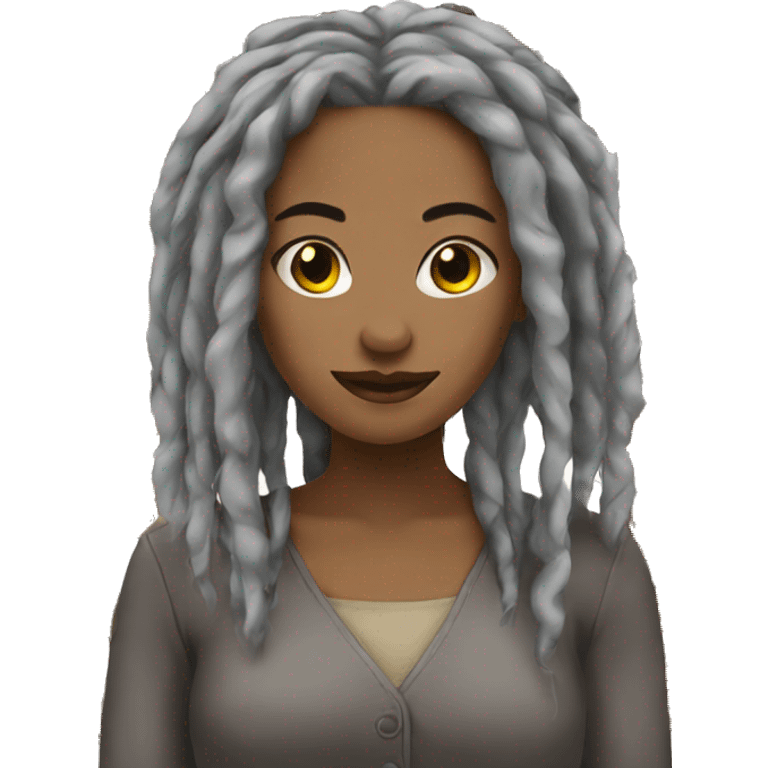 Black woman with dreadlocks emoji