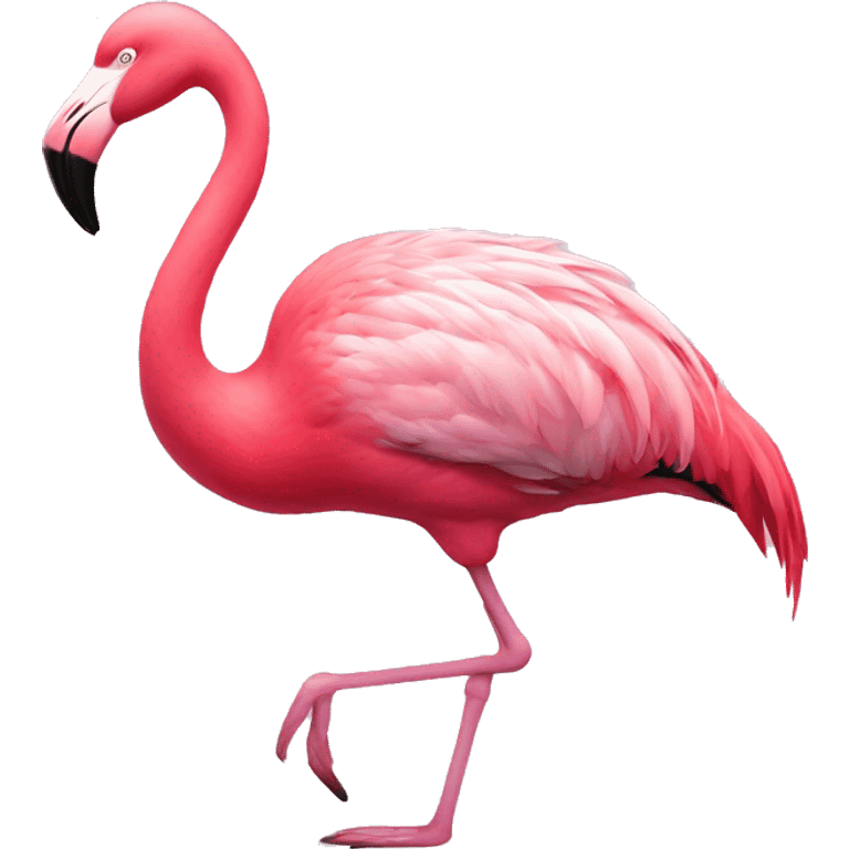 Pink flamingo  emoji