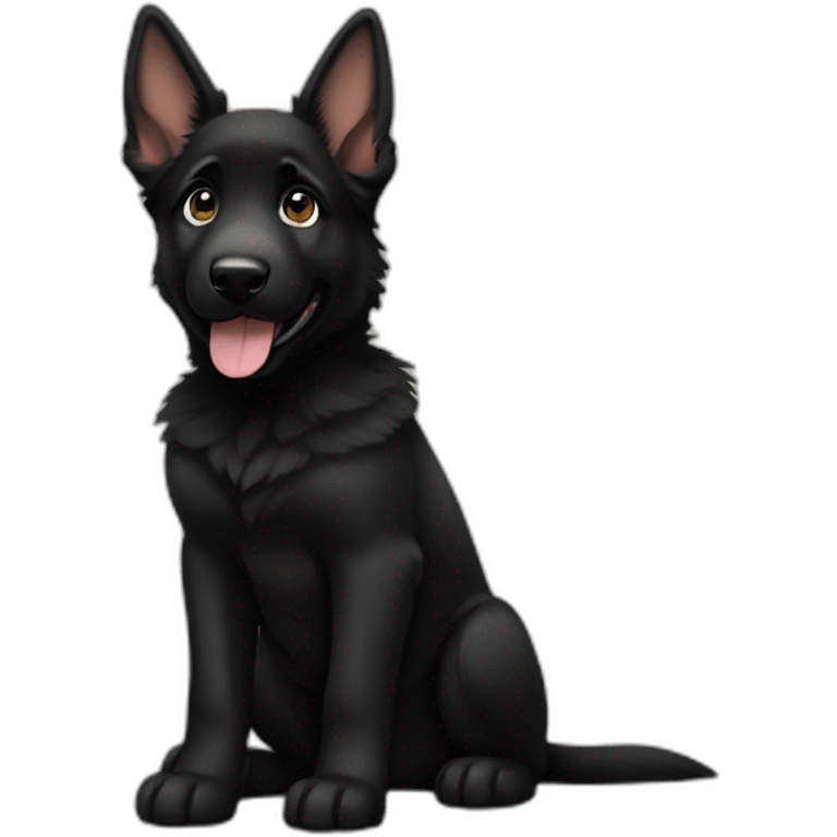 black german shepherd puppy emoji