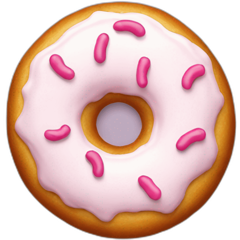 Silhouette of donut. Cool emoji