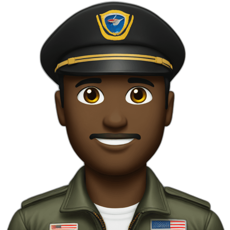 black top gun pilot emoji