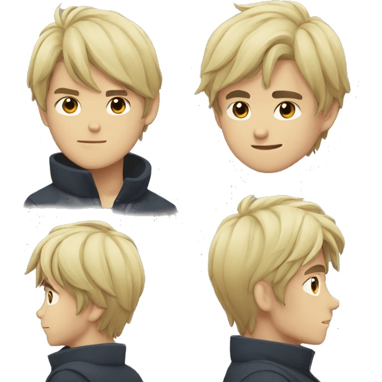 Anime handsome guy emoji