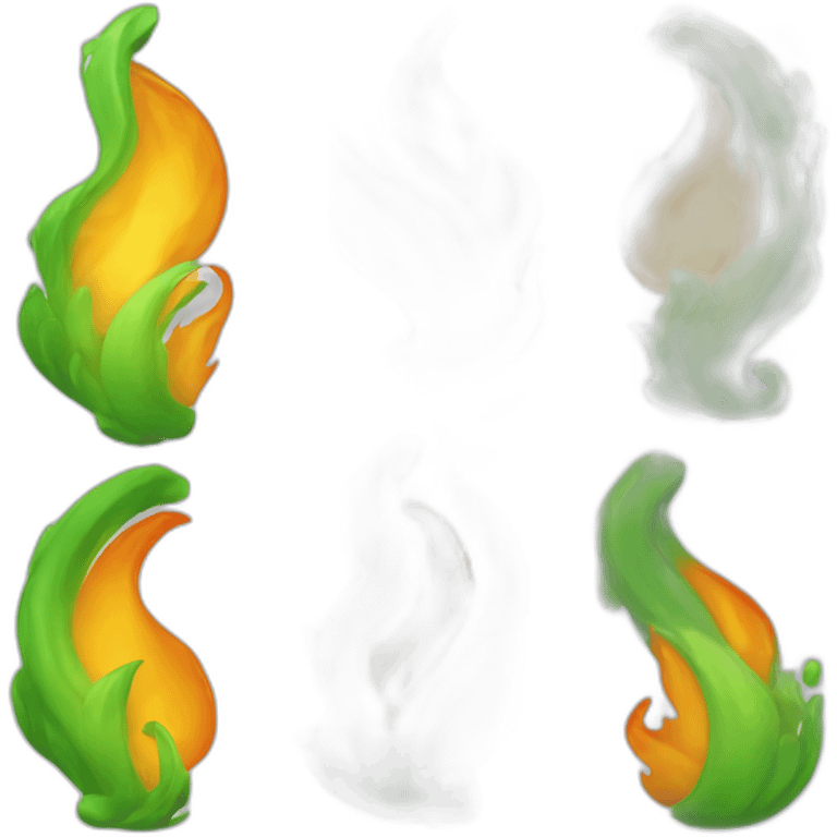 Flamme verte emoji