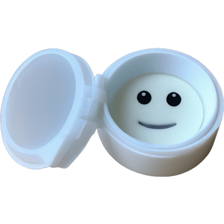 disposable screw top left and right prescription contact lens case emoji