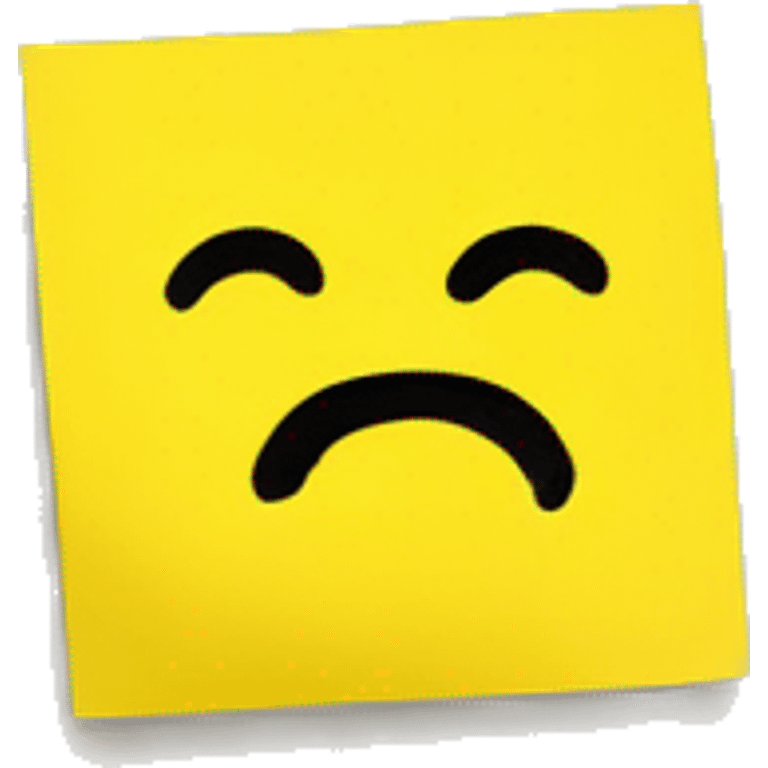 A yellow post it emoji