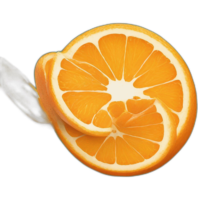 tangerine and slices emoji