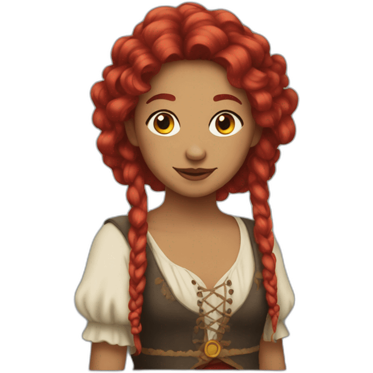 gypsy with red hair emoji