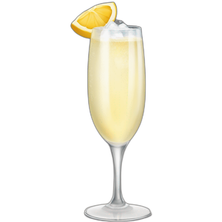 Sgroppino drink in a champagne glass emoji