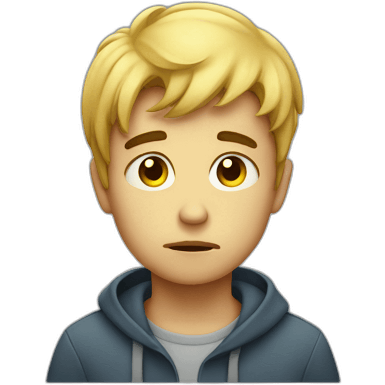 Depressed boy emoji