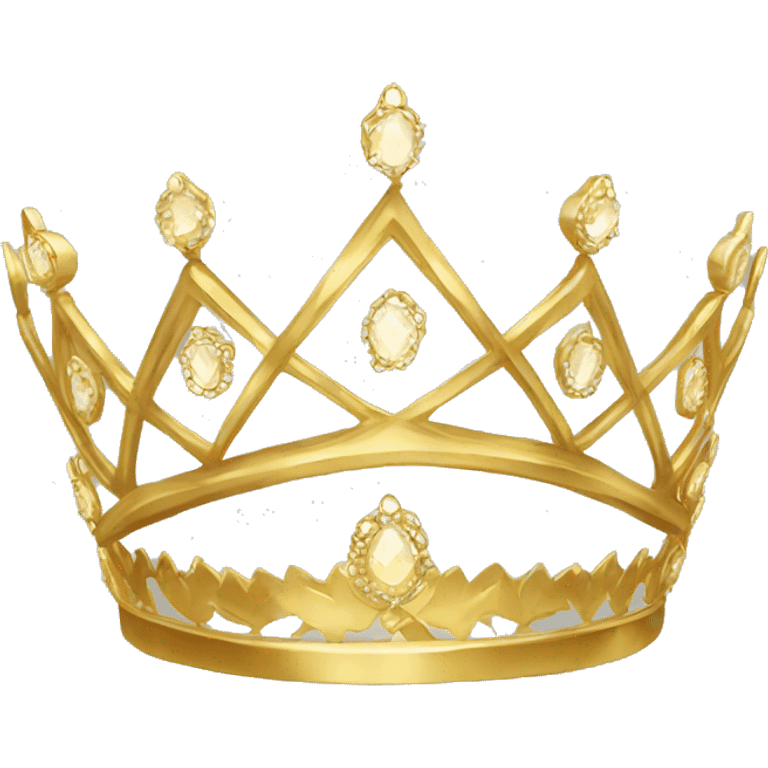 pretty gold tiara  emoji