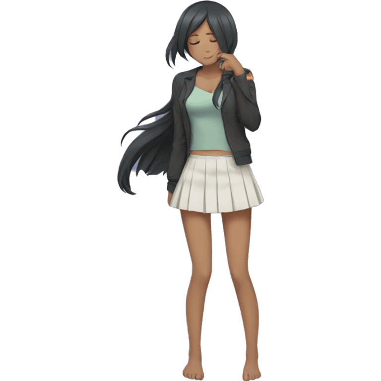 full body short skirt tightsAsuna anime sleeping  emoji