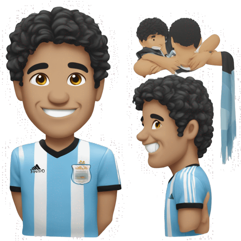 maradona argentina young smile emoji