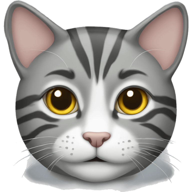 grey tabby cat  emoji