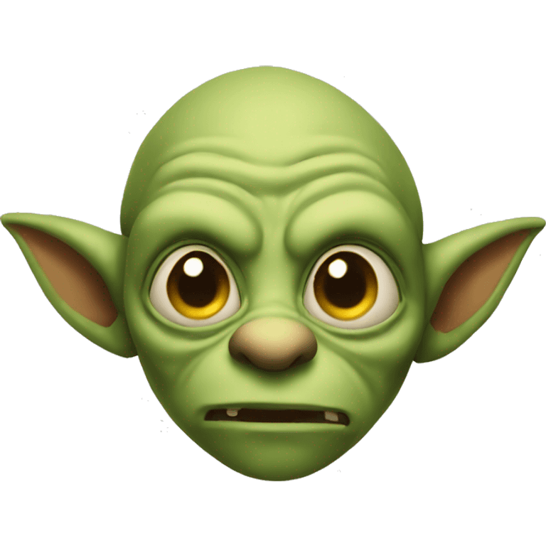 goblin face with long ears emoji