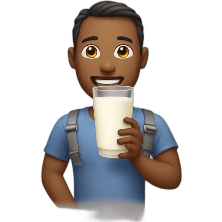 a dad with milk emoji