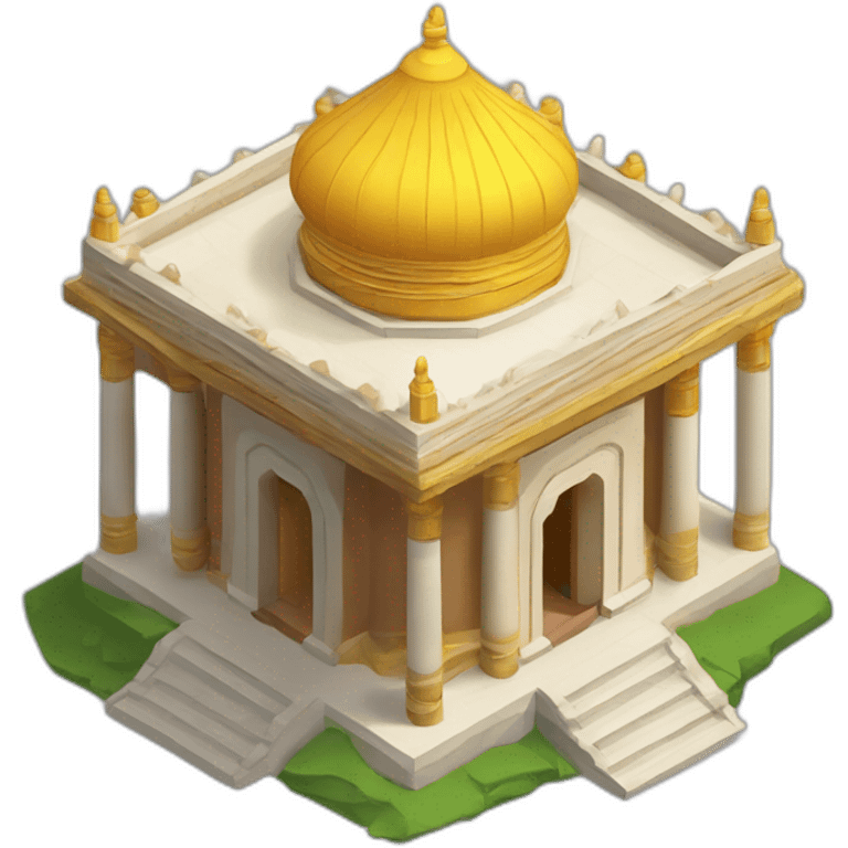 MAKE RELIGIOUS TEMPLE BABA MURAD SHAH JI NAKODER ISOMETRIC EMOJI emoji