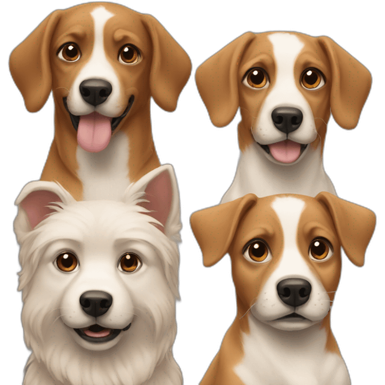 five dogs emoji