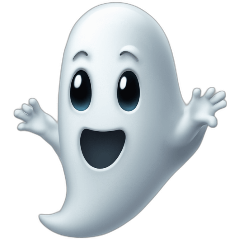 Friendly ghost trading stocks emoji