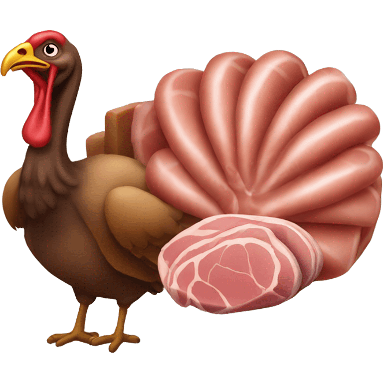 Turkey and ham emoji