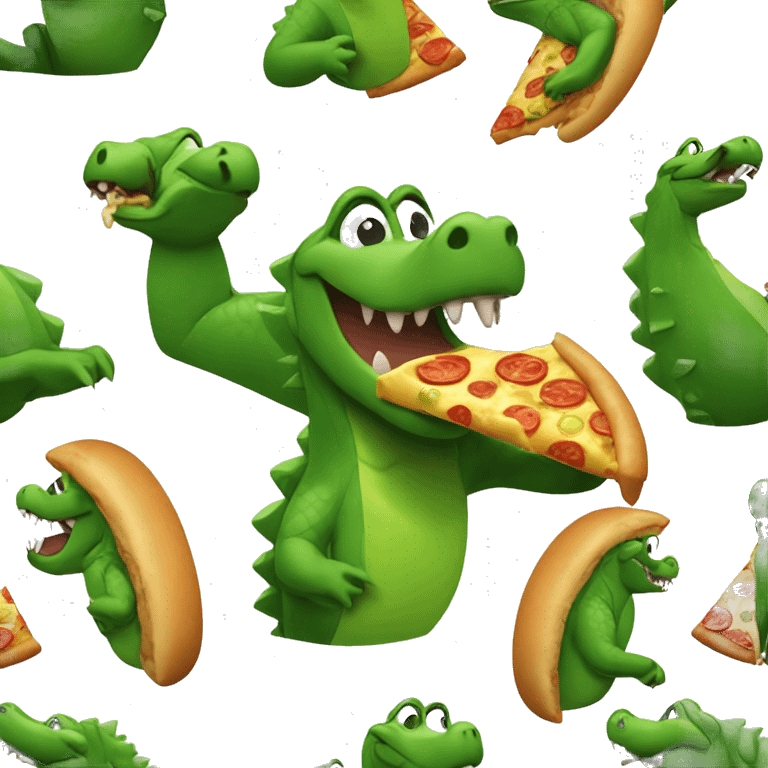 alligator loki eating a piece of pizza emoji