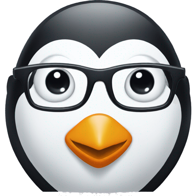 Penguin with glasses emoji