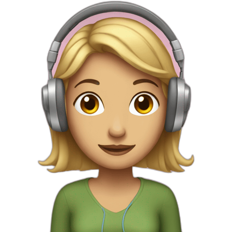 Lady + headphones  emoji