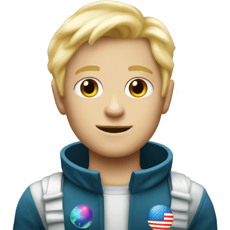 blonde hair boy space man emoji