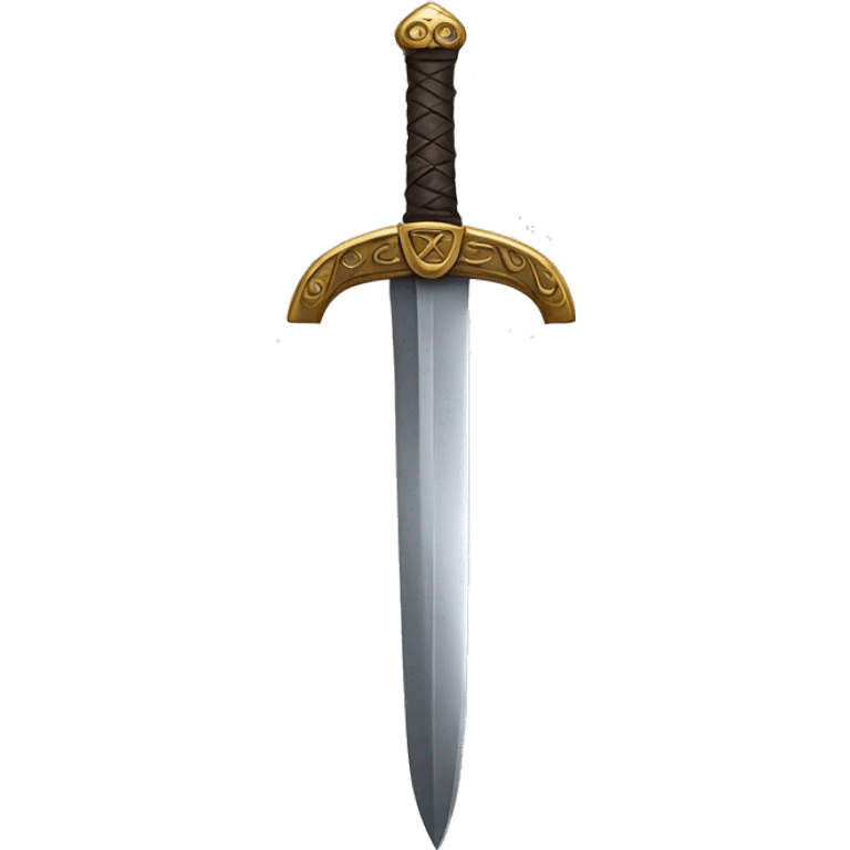 An emoji of a sword, featuring a sleek blade with a decorative hilt, symbolizing strength, combat, and bravery emoji