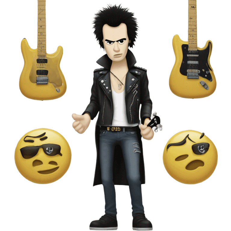 Sid Vicious，-guitar emoji