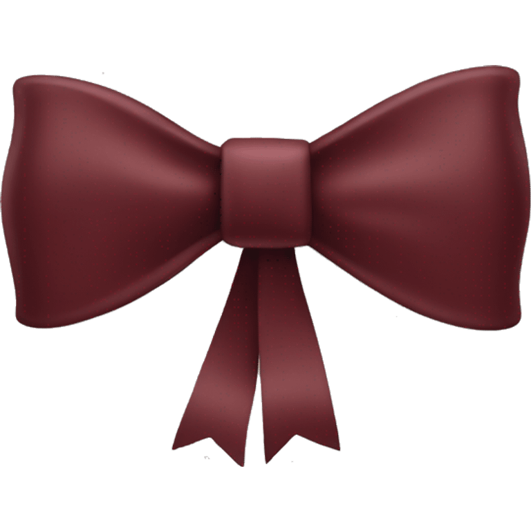 Dark red iPhone bow emoji