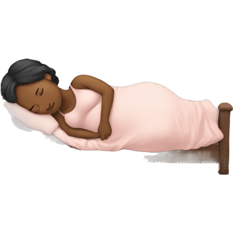 pregnant woman sleeping  emoji