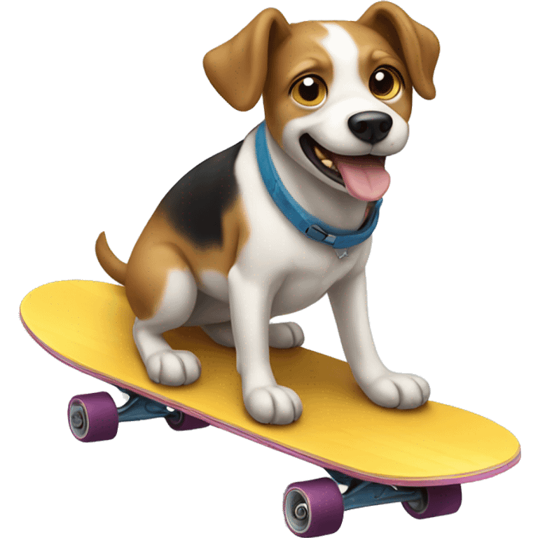 Dog on skateboard  emoji