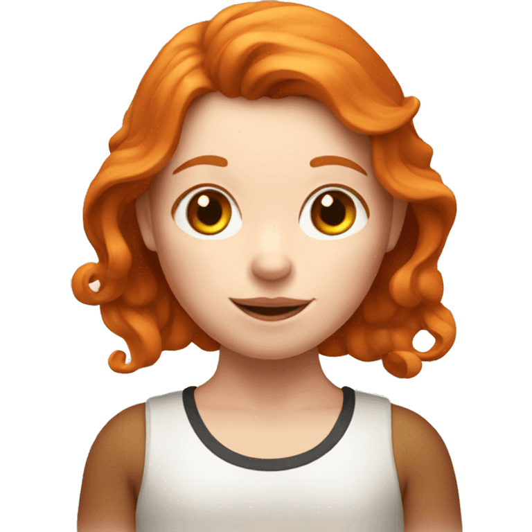 Ginger girl with a cow  emoji