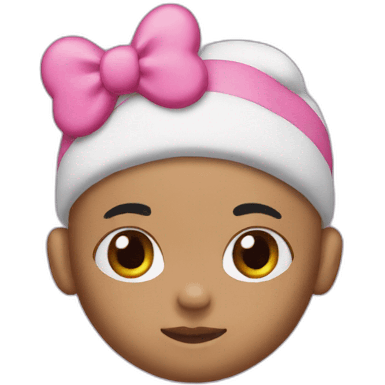 Booba wearing hello kitty headband emoji