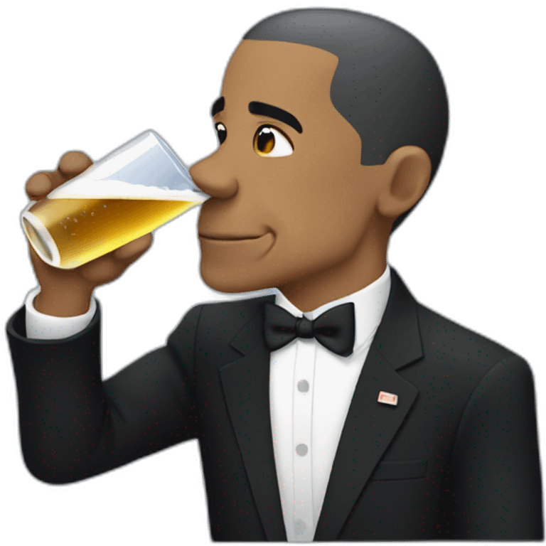 obama drinking emoji