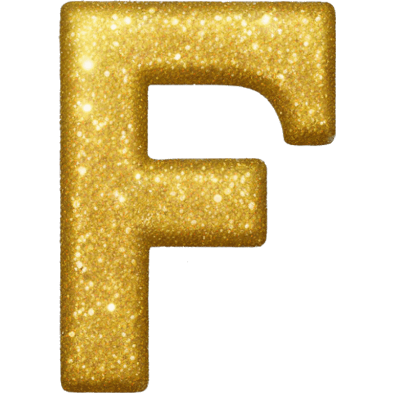 Glitter letter F emoji