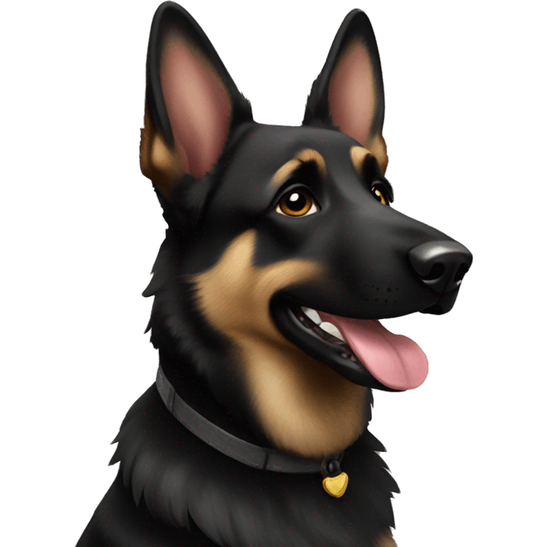 Black German shepherd emoji