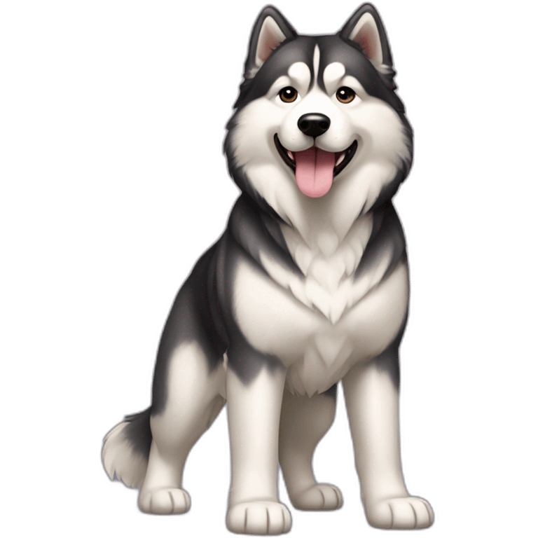 Dog alaskan malamute full-height emoji