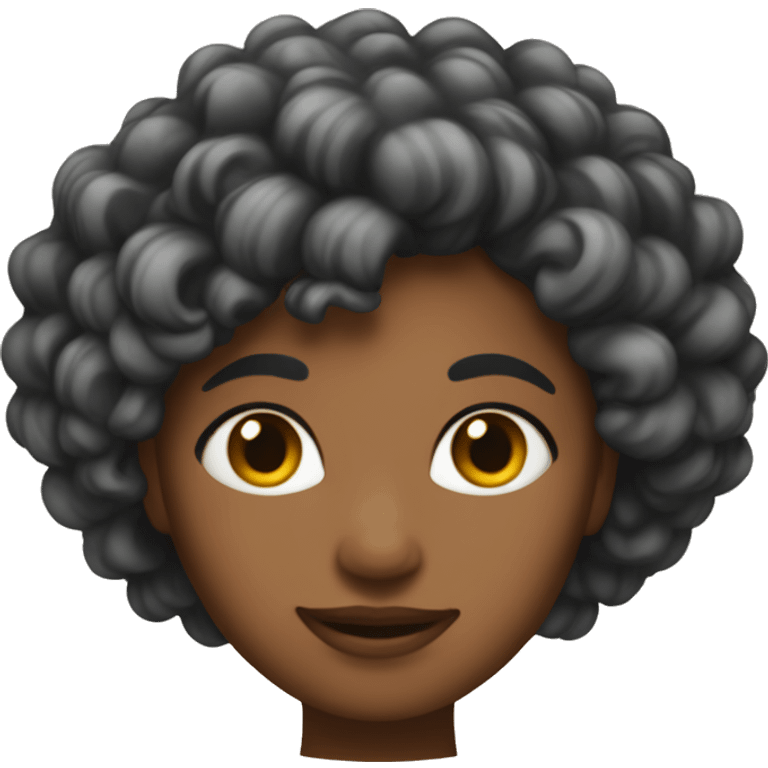 Carmel skinned women with coily hair emoji