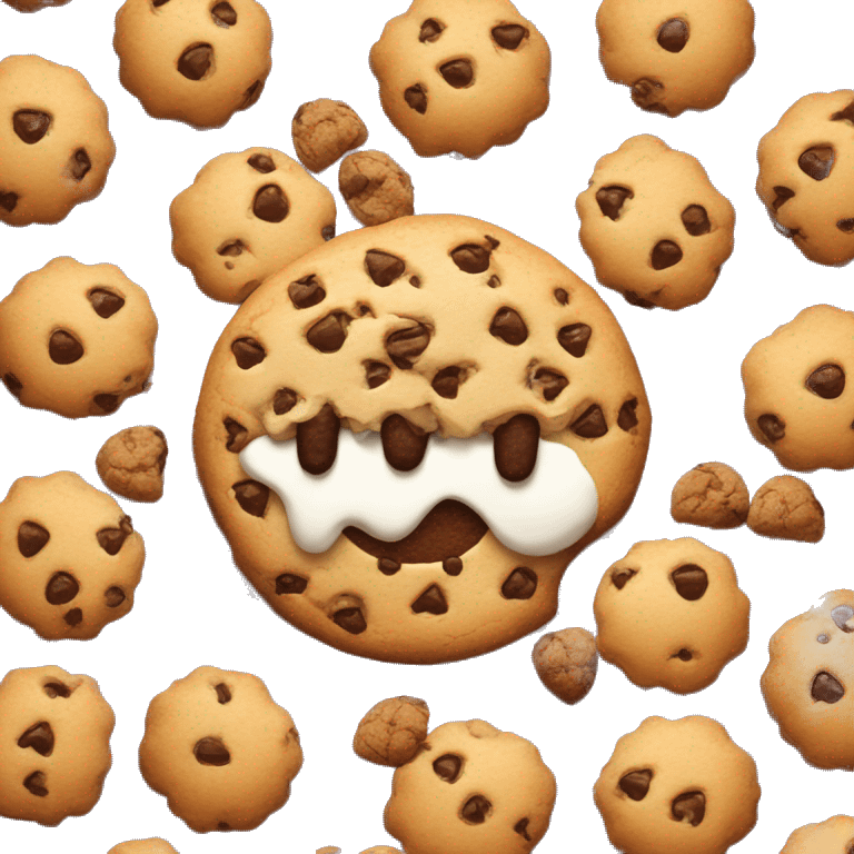 A big cookie with ice cream on top emoji