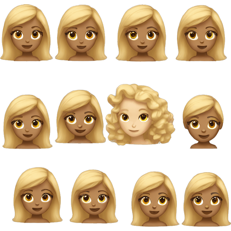 Girl with blonde hair emoji