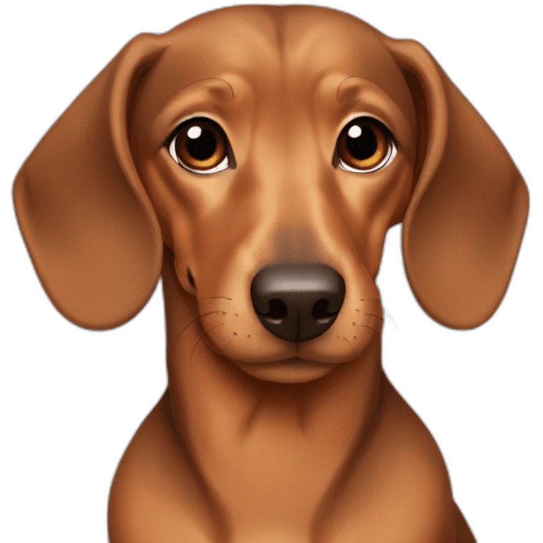 All light Brown female dachshund emoji