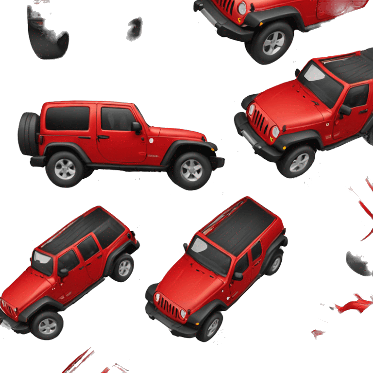 Red jeep wrangler  emoji