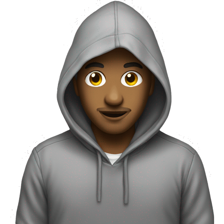 Hacker with hoodie emoji