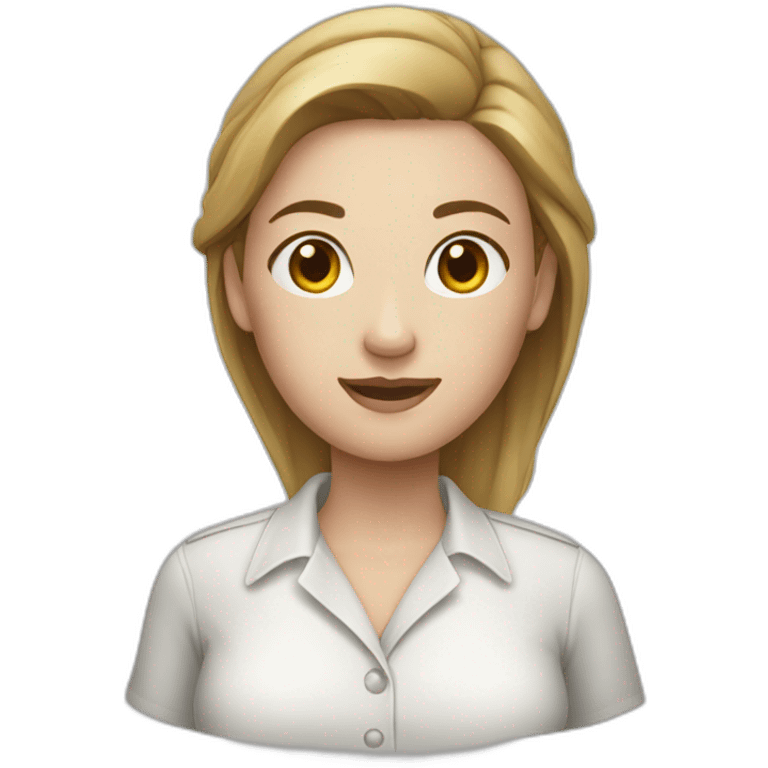 Woman with help clothes (white blouse) emoji