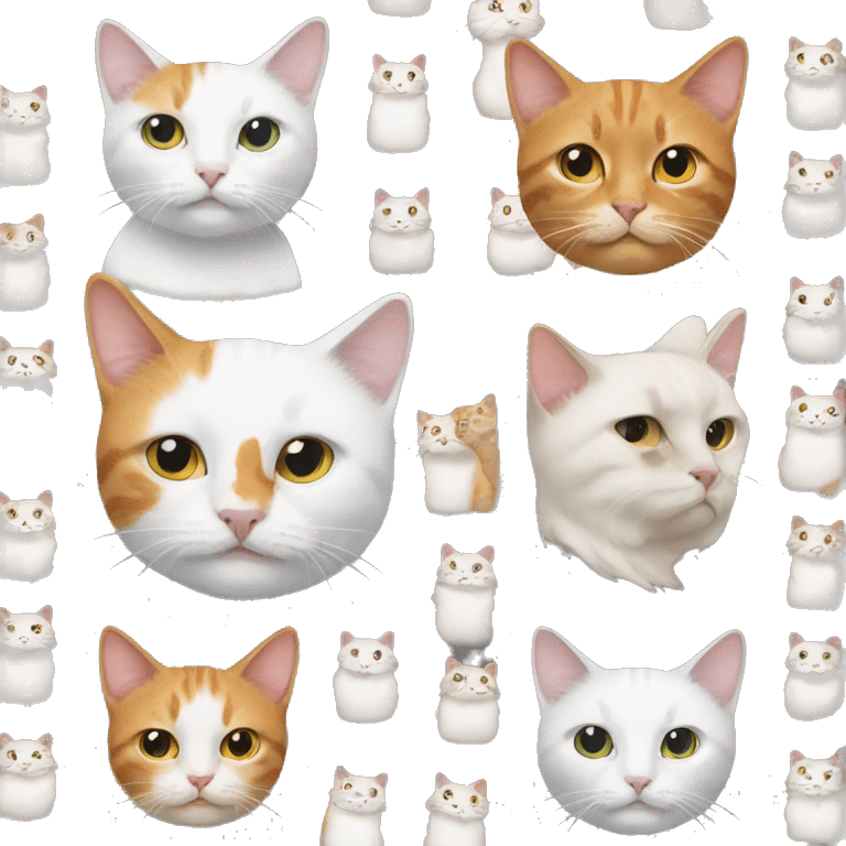 White and Ginger Cat  emoji