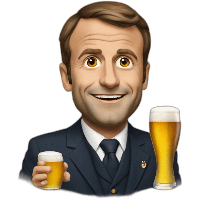 Emanuel  Macron bière emoji